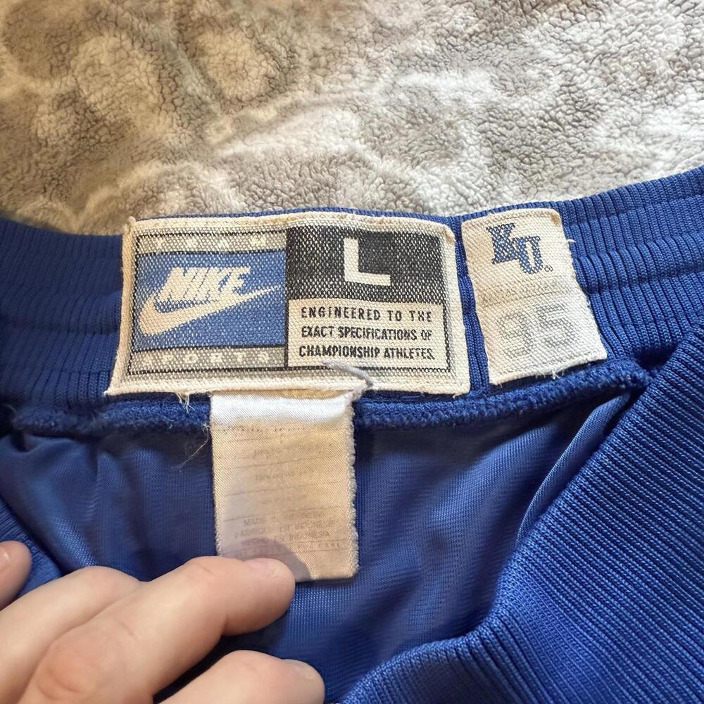 Vintage 90's Nike Authentic Kansas Jay hawks Basketball Shorts Sz‎ Xl - Picture 5 of 5